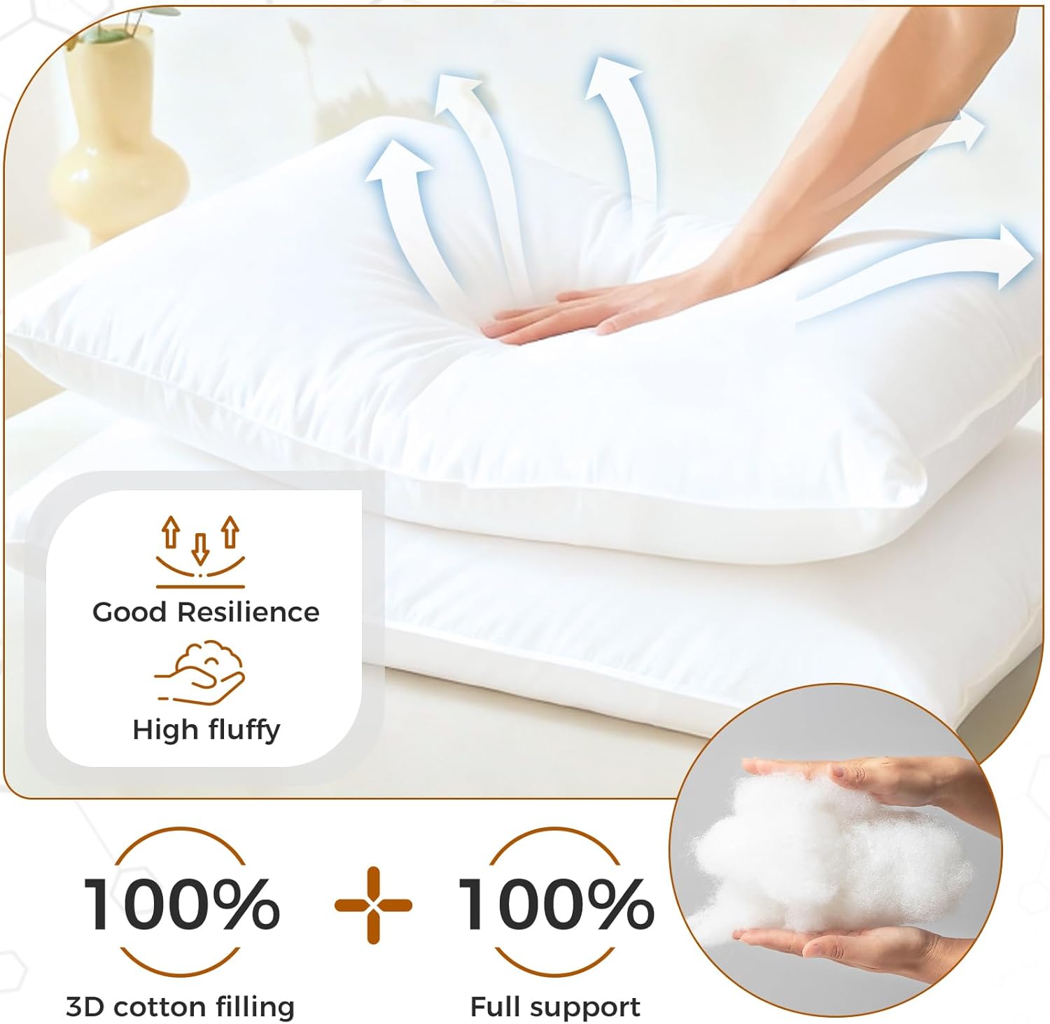 Twin Size Bolster & Back Pillow Inserts Replacement Set with 3D Cotton Filling,Bolster Cushions for Outdoor or Indoor Twin Daybed,Insert ONLY