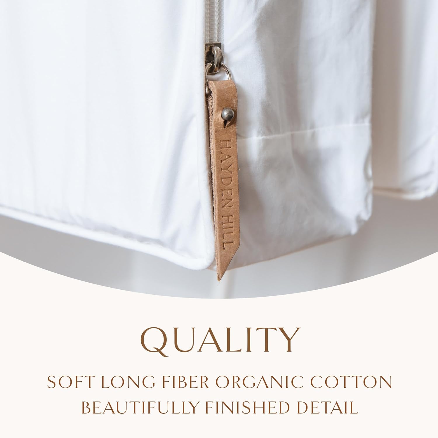 Hayden Hill Luxury Organic Cotton Garment Storage Bag - Short 40 Inch - Breathable Hanging Clothes Bag for Short Dresses, Jackets & Suit Bags for Closet Storage - Certified Carbon Neutral
