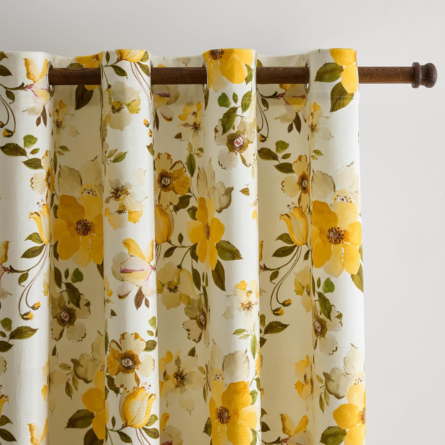 Pink Floral Curtains 84 Inch for Girl Bedroom Velvet Curtain Drapes with Whimsical Botanical Flower Pattern Aesthetic Anthropologie Modern Farmhouse Room Darkening Living Room Window Curtains,2 Panels