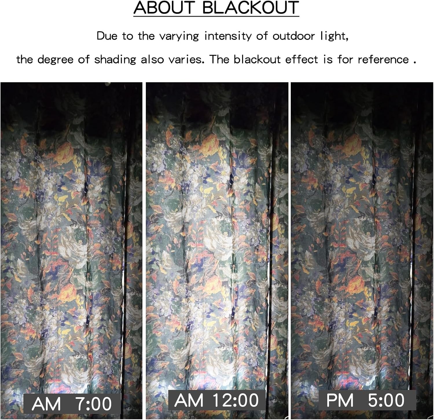 Floral Curtains for Bedroom Pattern Dark Green Vintage Painting Flower Blackout Window Drapes Room Darkening for Living Room 84 inches Long 2 Panels