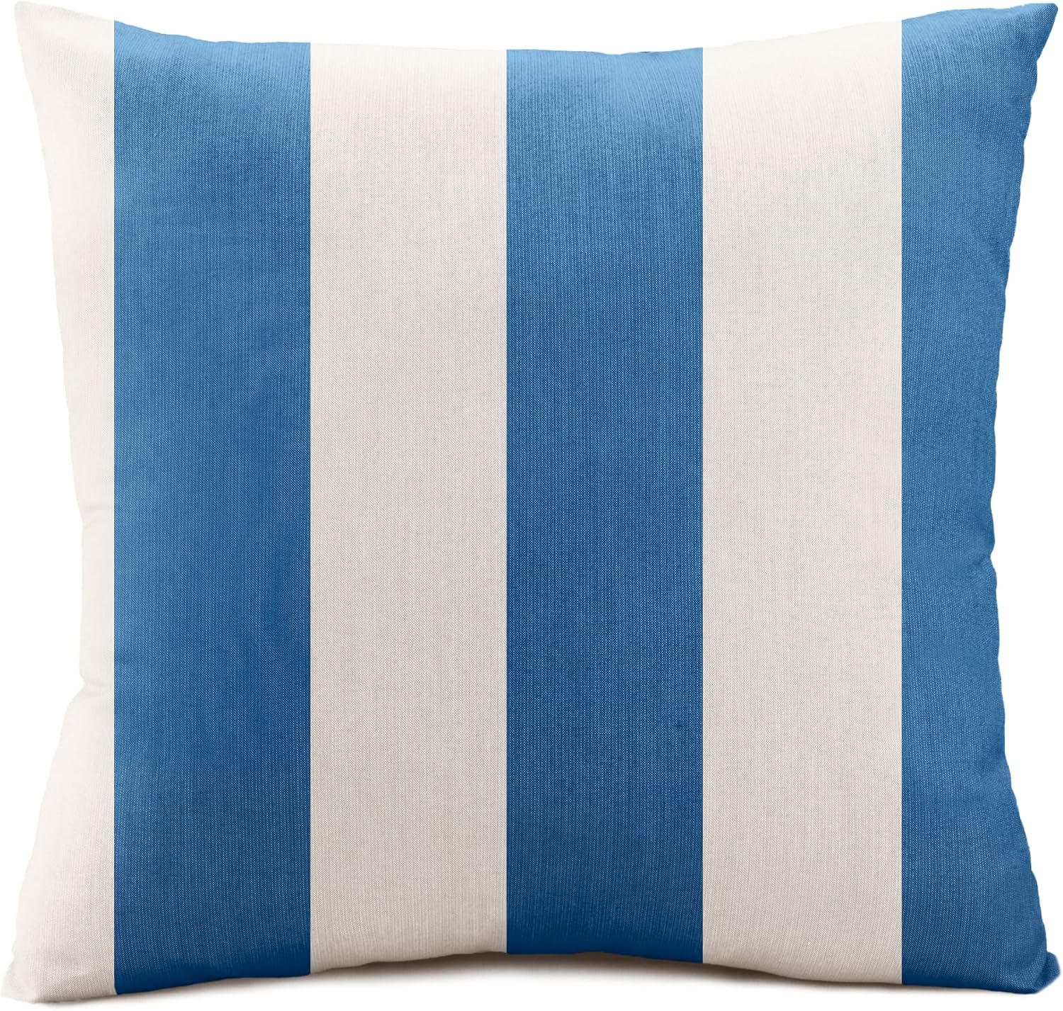 Austin Horn Classics Sunbrella Maxim Heather Beige Cabana Stripe Zippered Neck Roll Bolster (Set of 2)