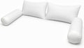 Twin Size Bolster & Back Pillow Inserts Replacement Set with 3D Cotton Filling,Bolster Cushions for Outdoor or Indoor Twin Daybed,Insert ONLY