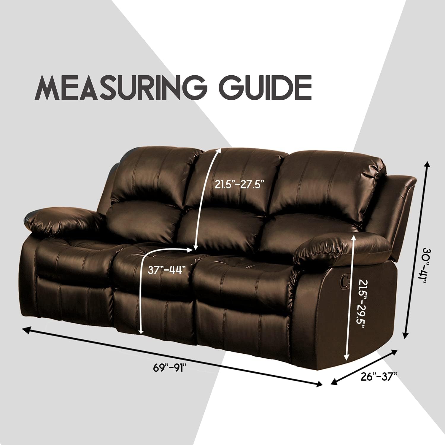 ULTICOR Velvet 8-Pieces Recliner Sofa Covers Stretch Reclining Couch Covers for 3 Cushion Reclining Sofa Slipcovers Furniture Covers Thick Soft Washable (3 Seater Recliner Cover, Dark Gray)