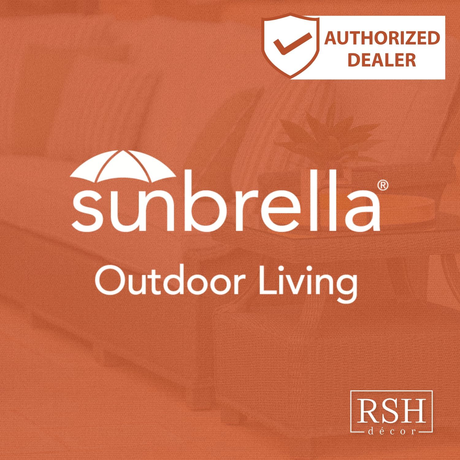 RSH Décor Sunbrella Jumbo Neck Roll Bolster Pillows – Set of 2 | 24” x 8” | Outdoor Throw Pillows for Patio Furniture, Porch, Deck, or Poolside Chairs | Waterproof & Fade-Resistant | Canvas White
